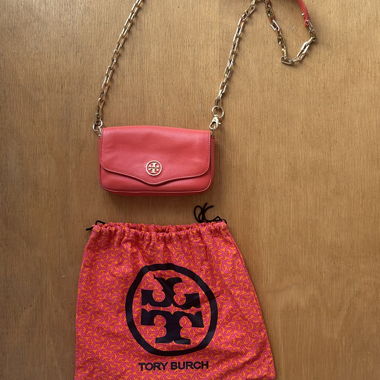 Sac mini bandoulière corail Tory Burch