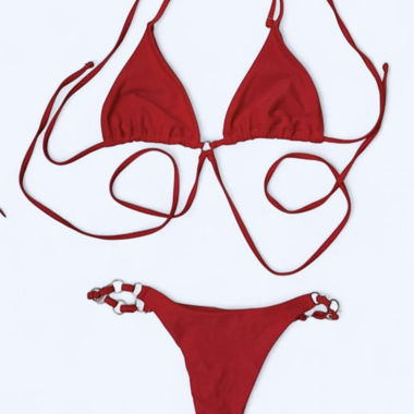 Bikini rosso a due pezzi