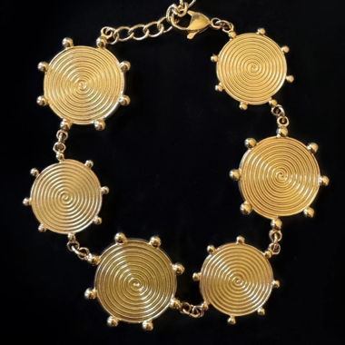 Bracciale Spirali Oro Acciaio Inossidabile 316L 