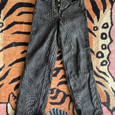 Patterned Black Jeans