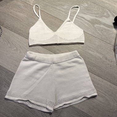 Ensemble en maille crème