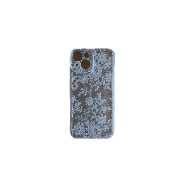 Handyhülle iPhone 14 aus weisser Spitze