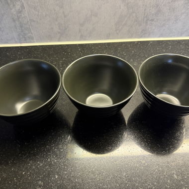Black Bowl Set of 3