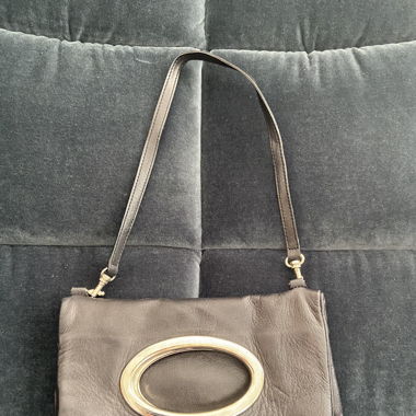 Small black leather handbag from Navyboot