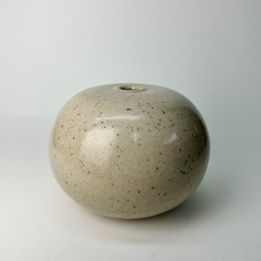 Vintage-vasen beige gesprenkelt Edouard Chapallaz