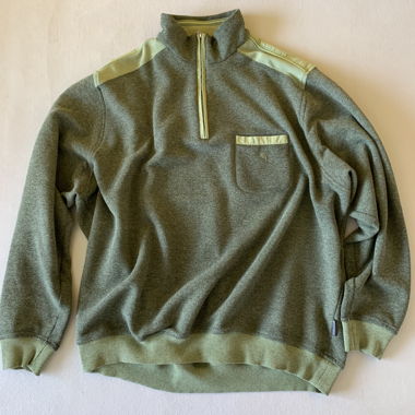 green monte carlo casual wear zip up sweater