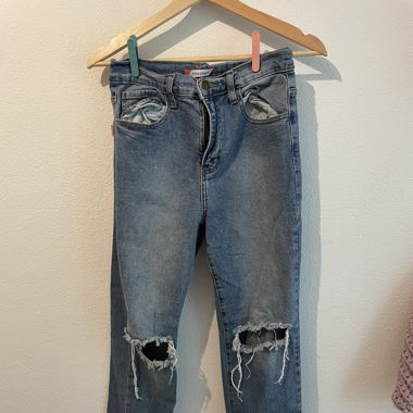 Jeans Vibe & Rant Taglia 5 Ginocchio Usurato