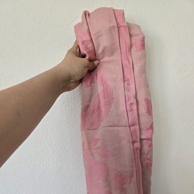 Soft Pink Floral Jacquard Scarf