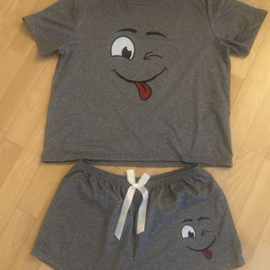Pyjama court gris T. L