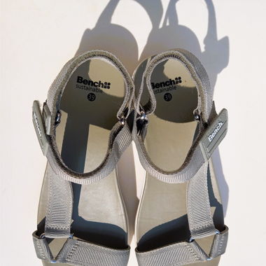 Bench Sustainable ankle strap wedge sandals 