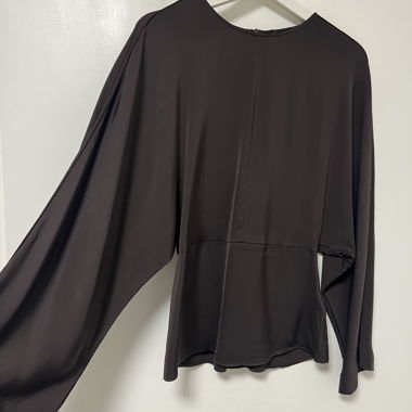 Blouse noire ZARA manches larges XS