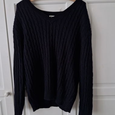 Maglione in maglia blu navy M