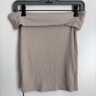 Top sans bretelles beige
