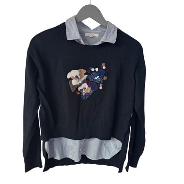 Super süsser Esprit-Pullover mit integrierter Hemdoptik – Grösse M