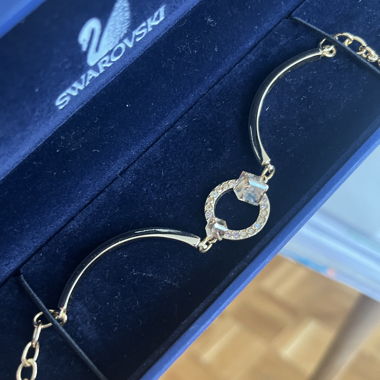 Bracciale Swarovski dorato con cristalli