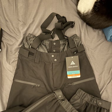 Gsou snow insulated baggy snow pants - black 
