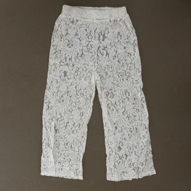 white lace pants