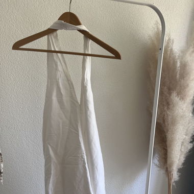 Oysho Leinenkleid weiss