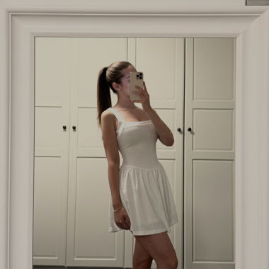 Robe blanche à bretelles Cider