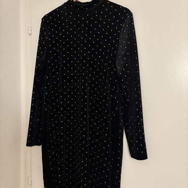 Velvet Dress with Rhinestones