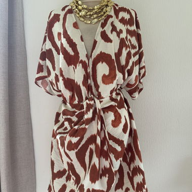 Wrap Dress / Tunic Printed XL