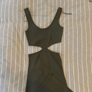 Robe longue kaki