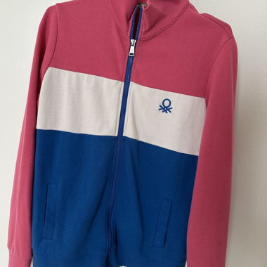 Benetton Sweat Jacket pink/blue