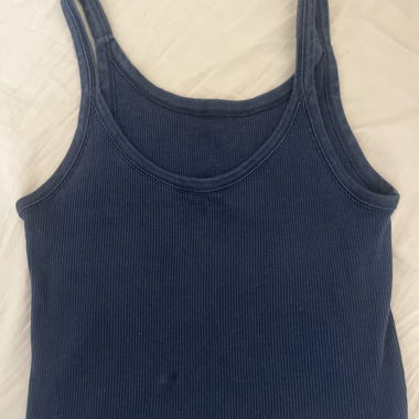 Dark Ribbed Tank Top
