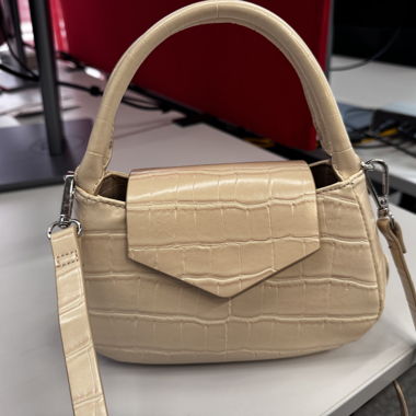 Beige Croco handbag