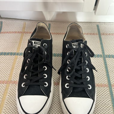 Converse schwarze Plateau-Sneaker niedrig Damen EU 41