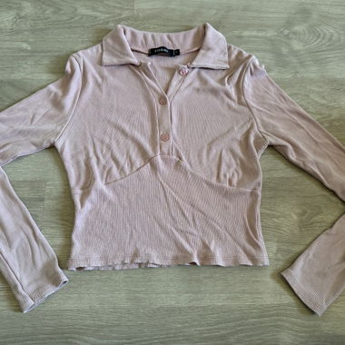 Top polo rosa 