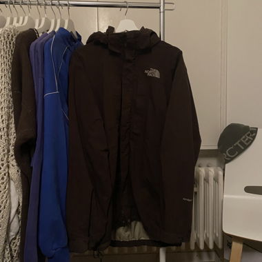 brown vintage the north face rain jacket
