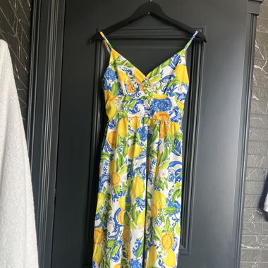 Robe longue fendue taille S