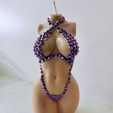 Handmade glitter body candle