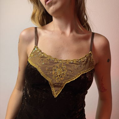 Top Cami en Dentelle de Velours