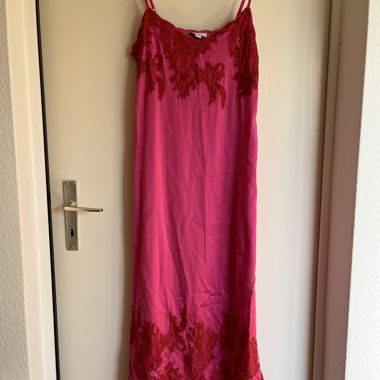 Topshop Hot Pink Slip Dress