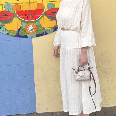 Ensemble à deux pièces blanc