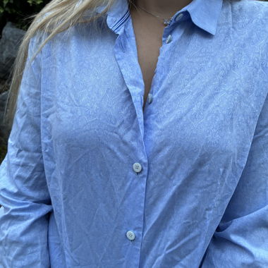Light Blue Blouse with Pattern