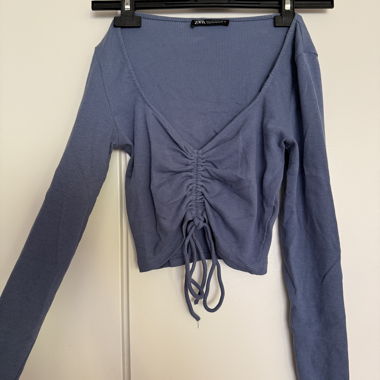 ZARA Blue Crop Top