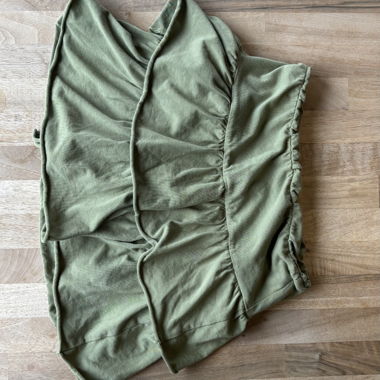 green subdued skirt