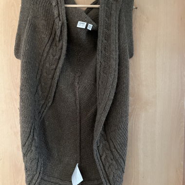 Gilet in maglia marrone