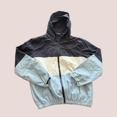 Giacca a Vento con Cappuccio Colorblock