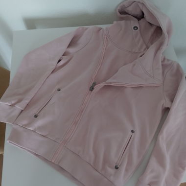 Felpa rosa con zip