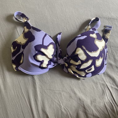 Top bikini floreale viola Y2K
