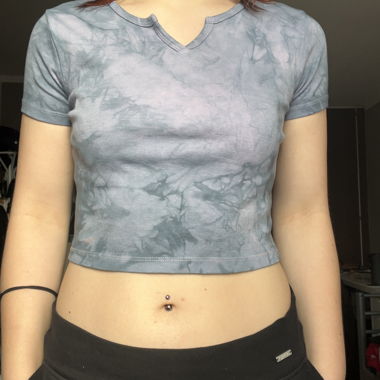 Short Blue Crop Top