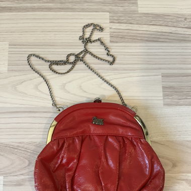 Rote Vintage kleine Schultertasche