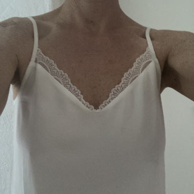 Cream Lace Top, Size 36