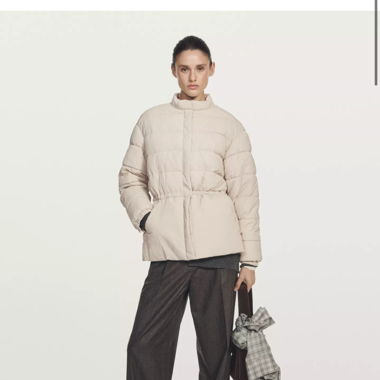 Giacca trapuntata Massimo Dutti grigio-beige