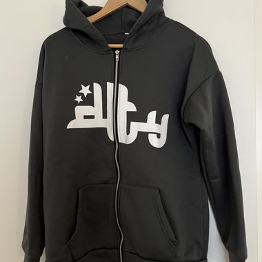 Felpa con cappuccio grigia con logo