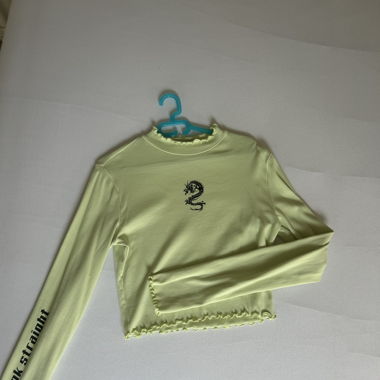 Crop Top vert anis 